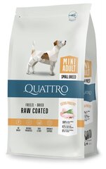 QUATTRO полноценный сухой корм для взрослых собак мелких пород с большим количеством птицы 1,5 кг цена и информация | Сухой корм для собак | hansapost.ee