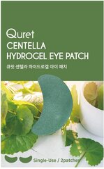 Успокаивающая маска для глаз Quret Centella Hydrogel Eye Patch, 2 шт. цена и информация | Маски для лица, патчи для глаз | hansapost.ee