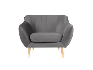 Кресло Mazzini Sofas Benito, серое/коричневое цена и информация | Кресла | hansapost.ee