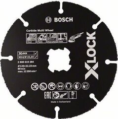 Режущий диск для резки древесины с угловой шлифовальной машиной Bosch 125 мм, 2608619284 цена и информация | Пилы, циркулярные станки | hansapost.ee
