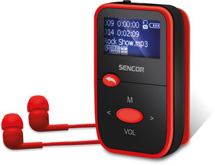 MP3 mängija Sencor SFP4408RD 8 GB must punane