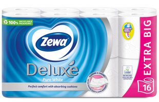 Туалетная бумага ZEWA Deluxe Pure White, 3 слоя, 16 рулонов цена и информация | Туалетная бумага, бумажные полотенца | hansapost.ee