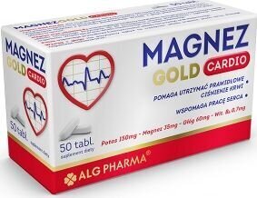 MAGNEZ GOLD CARDIO TABLETID N50 60G - ALG PHARMA цена и информация | Витамины и добавки для хорошего самочувствия | hansapost.ee