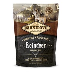 Сухой корм для взрослых собак Carni Love Reindeer for Adult, 1,5 кг цена и информация | Сухой корм для собак | hansapost.ee