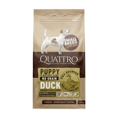 Quattro Small Breed Puppy & Mother сухой корм без зерна для собак мелких пород с уткой, 7кг цена и информация | Сухой корм для собак | hansapost.ee