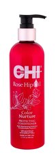 Кондиционер для волос с кератином и розовым маслом CHI Rose Hip Oil Color Nurture Protecting 340 мл цена и информация | Бальзамы, кондиционеры | hansapost.ee