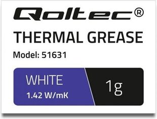 Qoltec Thermal grease 1.42 Вт/мК , 1г цена и информация | Термопасты | hansapost.ee