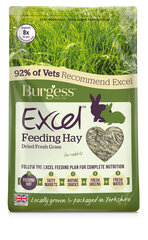 BURGESS EXCEL сено DRIED FRESH GRASS 1кг. цена и информация | Подстилка, сено для грызунов | hansapost.ee