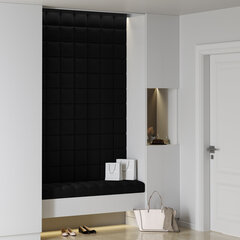 Мягкие настенные панели, 3 шт., Windsor & Co Polis L4, черные цена и информация | Мягкие стеновые панели | hansapost.ee