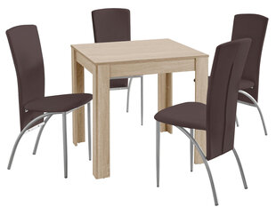 Комплект мебели для столовой Notio Living Lori 80 / Nevada, цвета дуба / коричневый цена и информация | Комплекты мебели для столовой | hansapost.ee