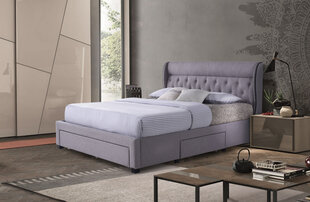 Кровать Luca с выдвижными ящиками, 180х200 см, серая цена и информация | Кровать БОНО, белая | hansapost.ee