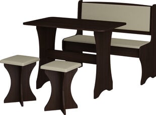 Комплект для столовой с табуретками, темно-коричневый/песочного цвета цена и информация | Комплекты мебели для столовой | hansapost.ee