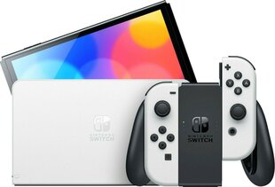 Nintendo Switch OLED NSH008, 64 ГБ, белый цена и информация | Игровые пульты | hansapost.ee
