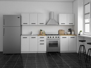Комплект кухонных шкафов NORE Set 200, белый/дубовый цвет цена и информация | Кухонные гарнитуры | hansapost.ee