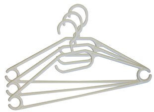 Вешалки-плечики 3шт., пластик, белый, черный, серый цена и информация | Вешалки и мешки для одежды | hansapost.ee