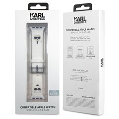 Karl Lagerfeld Karl and Choupette Watch Strap for Apple Watch 42/44mm White hind ja info | Nutikellade aksessuaarid ja tarvikud | hansapost.ee
