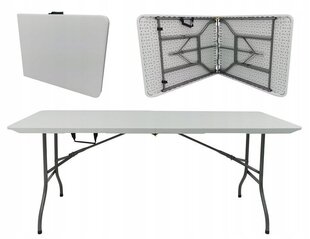 Раскладной стол Party, 180x70 см, белый цена и информация | Садовые столы, столики | hansapost.ee