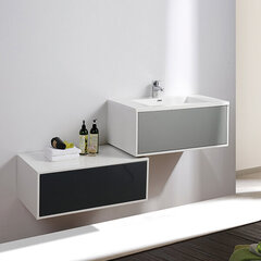 Набор мебели для ванной NORE Twins, белый/серый цена и информация | Комплекты в ванную | hansapost.ee