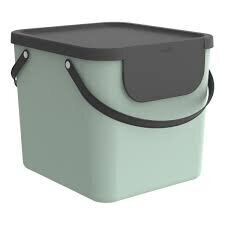 Коробка для сортировки мусора Rotho Albula, 40 л, зеленая цена и информация | Мусорные ведра | hansapost.ee