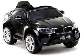 Laste elektriline auto BMW X6, must, lakitud kere hind ja info | Elektrilised autod lastele | hansapost.ee
