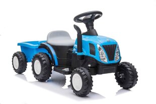 Ühekohaline elektriline traktor koos haagisega A009, sinine hind ja info | Elektrilised autod lastele | hansapost.ee