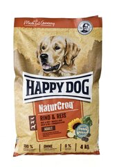 Корм Happy Dog NaturCroq Rind & Reis для взрослых собак с говядиной и рисом, 4 кг цена и информация | Сухой корм для собак | hansapost.ee