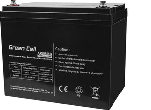 Green Cell AGM VRLA 12V 84AH hooldusvaba aku telkijale, fotogalvaanidele, päikesepaneelidele, paatidele цена и информация | Аккумуляторы | hansapost.ee