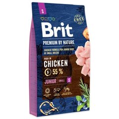 Корм Brit Premium S Junior, 1 кг цена и информация | Сухой корм для собак | hansapost.ee