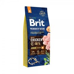 Сухой корм для щенков мелких пород Brit Premium M Junior, 15 кг цена и информация | Сухой корм для собак | hansapost.ee