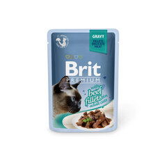 Brit Premium Cat Delicate консервы для кошек в мешке Beef in gravy 85xг 24шт цена и информация | Консервы для кошек | hansapost.ee
