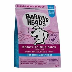 Barking Heads для собак небольших пород с уткой Small Adult Doggylicious Duck Grain Free 4 кг цена и информация | Сухой корм для собак | hansapost.ee