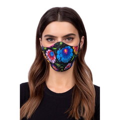 Профилированная 1-слойная моющаяся и многоразовая маска для лица с мягкими ремешками и карманом для доп. слоя TakeMe Flowers цена и информация | Аптечки | hansapost.ee