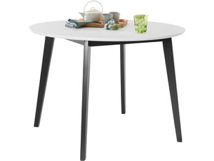 Обеденный стол Notio Living Coco 105, белый/черный цена и информация | Кухонные и обеденные столы | hansapost.ee