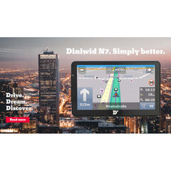 Diniwid N7 GPS-navigatsioon, uusimad Euroopa kaardid цена и информация | GPS навигаторы | hansapost.ee