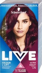 Краска для волос Schwarzkopf Live Color + Lift, L76 Ultra Violet (ультрафиолет) цена и информация | Краска для волос | hansapost.ee