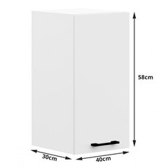 Комплект кухонных шкафчиков NORE Oliwia 3 м, белый цена и информация | Кухонные гарнитуры | hansapost.ee