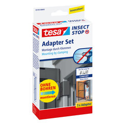 Адаптер для алюминиевой рамы с москитной сеткой для дверей Tesa Insect Stop Alu Frames Comfort, серый цена и информация | Москитные сетки | hansapost.ee